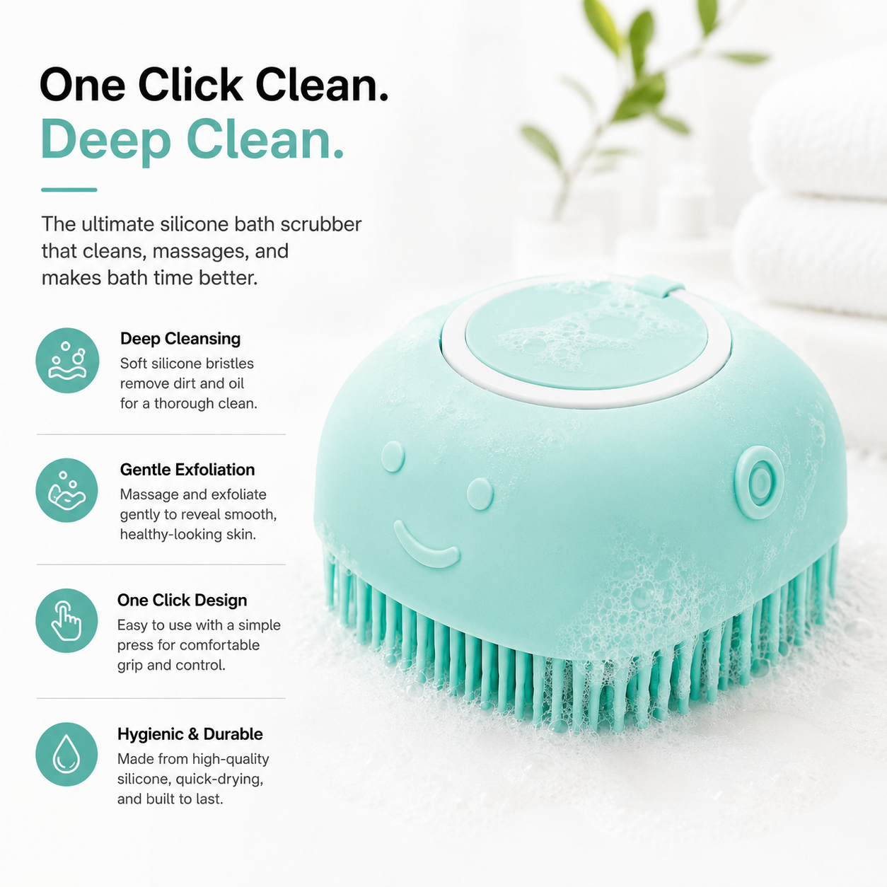 Silicone Pet Bath Scrubber