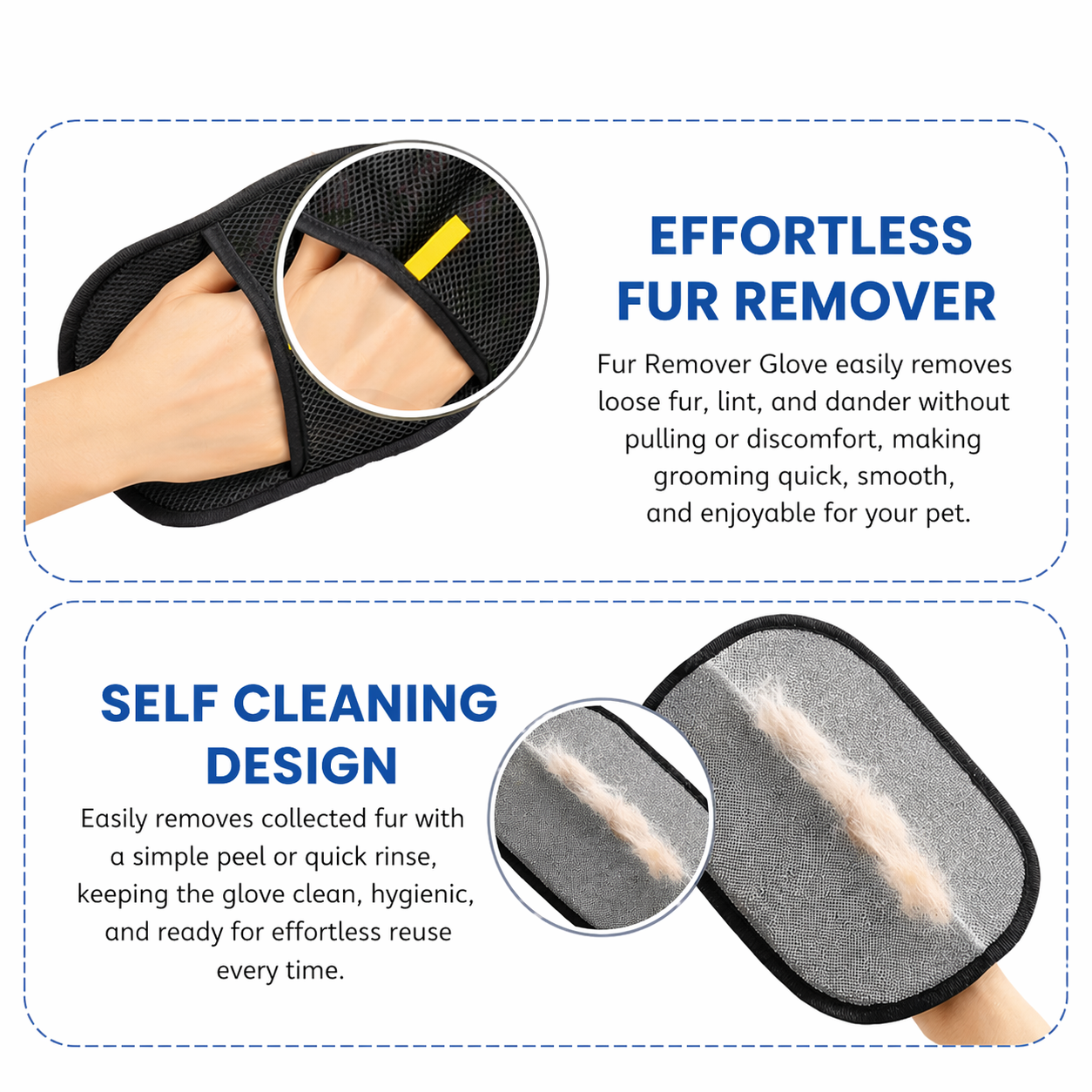 Reusable Pet Hair Remover Glove